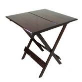 Mesa Dobrável de Madeira Maciça 70x70cm Imbuia